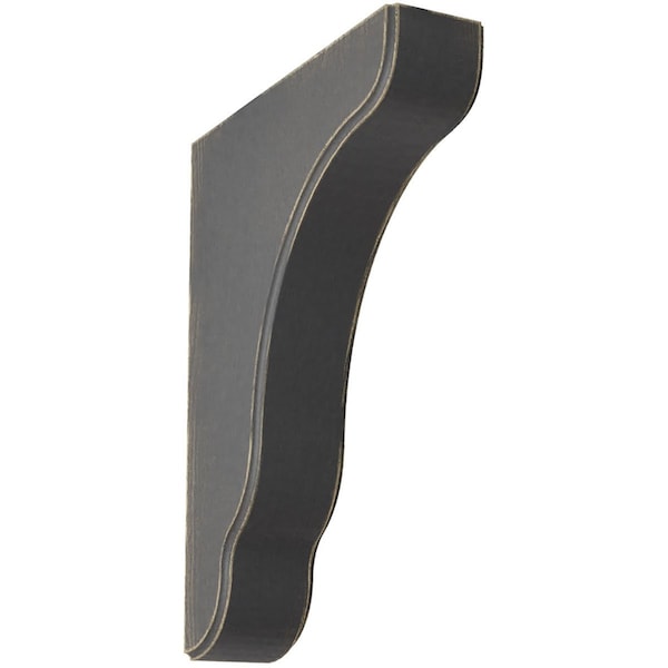 Ekena Millwork 1 3/4"W x 7 1/4"D x 9 1/2"H Plymouth Wood Vintage Decor Bracket, Black BKTWD02X07X10PLBL - main